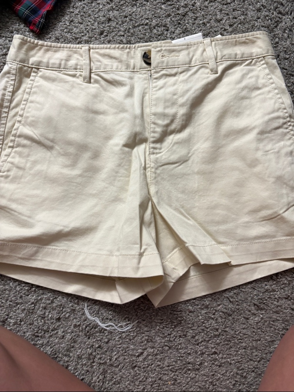 Women's Cream Chino Bermuda Shorts - Tailored Casual